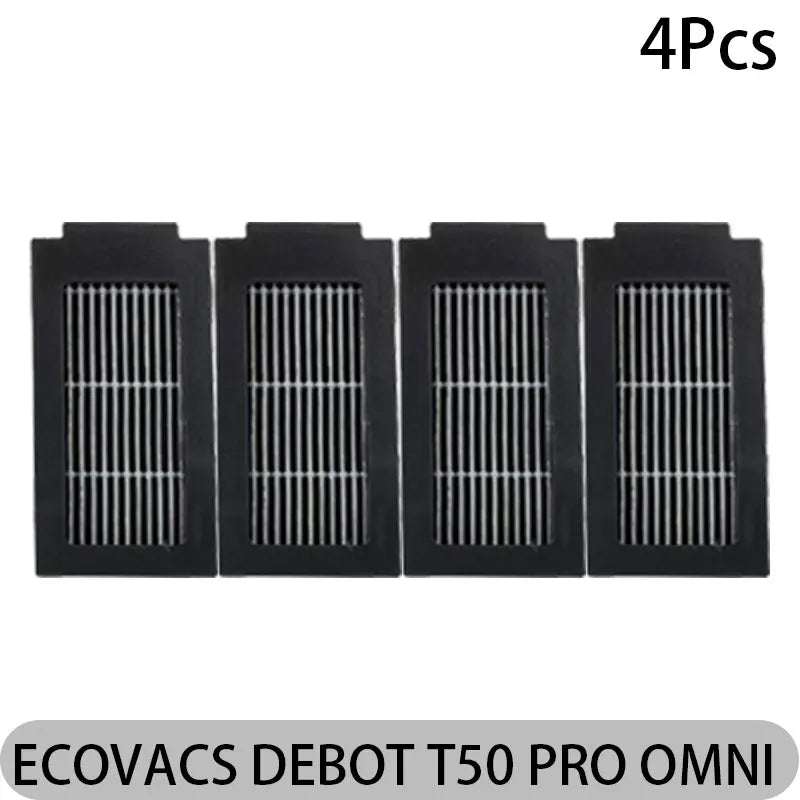 ECOVACS DEEBOT T50 PRO OMNI Replacement Parts | Main Brush, Side Brush, HEPA Filter, Mop, Dust Bag