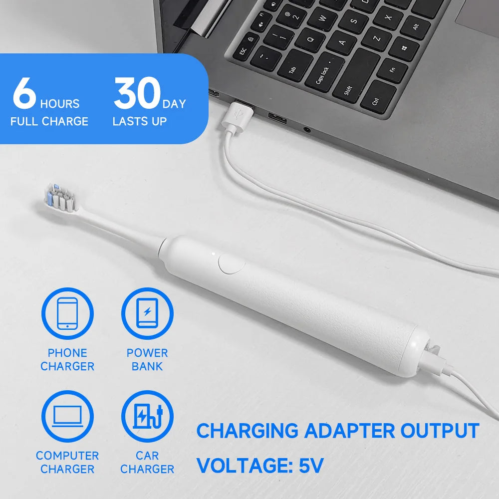 DOCOLAB MT001 Sonic Electric Toothbrush – 3-Speed Rechargeable Whitening Brush