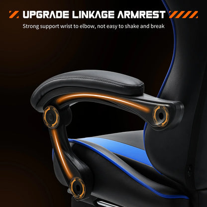 JHK Ergonomic Racing Gaming Chair – PU Leather with Headrest & Lumbar Support