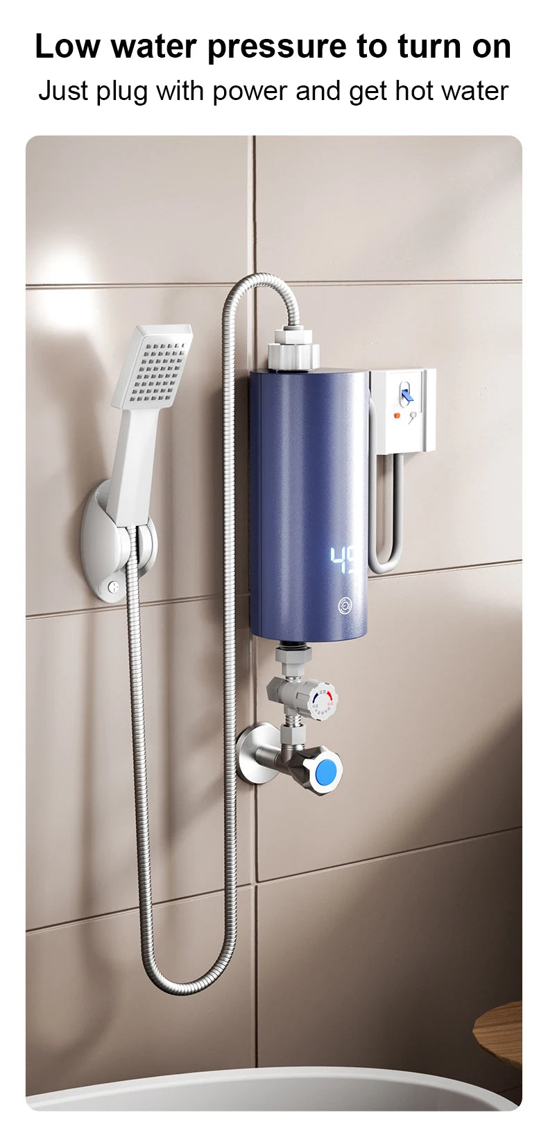 CUKYI 5500W Instant Water Heater | Tankless | Wall Mount | Shower Option | 220V