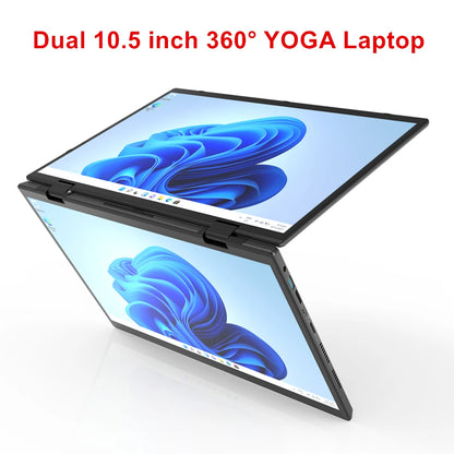 Topton L15 360° YOGA 2-in-1 Laptop — Intel N95, Dual 10.5" IPS Touch Screen, Windows 11