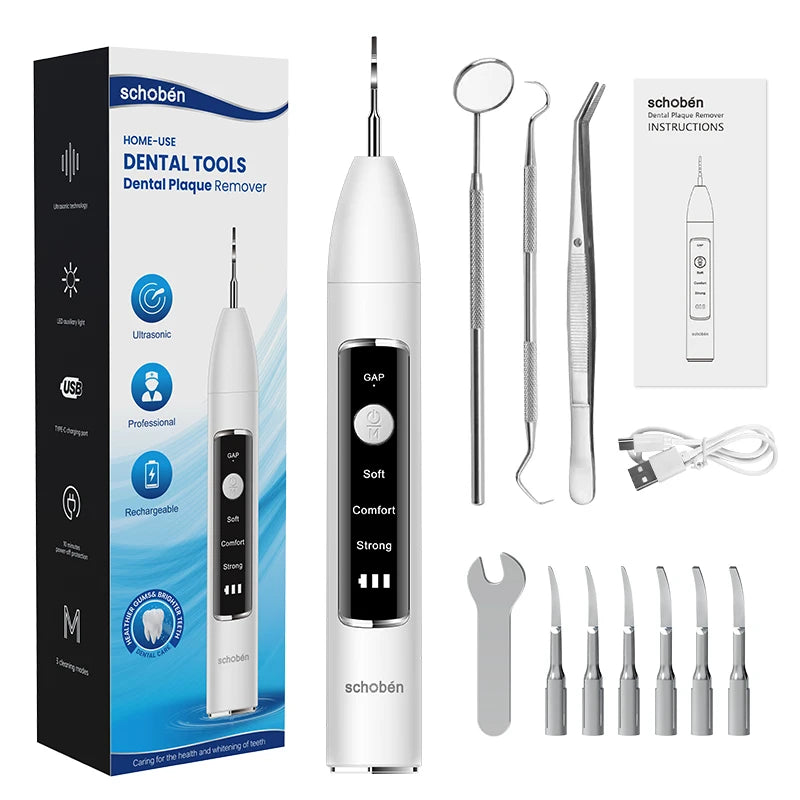 Schoben Ultrasonic Dental Scaler | Tartar & Plaque Remover | Electric Tooth Stone Cleaner