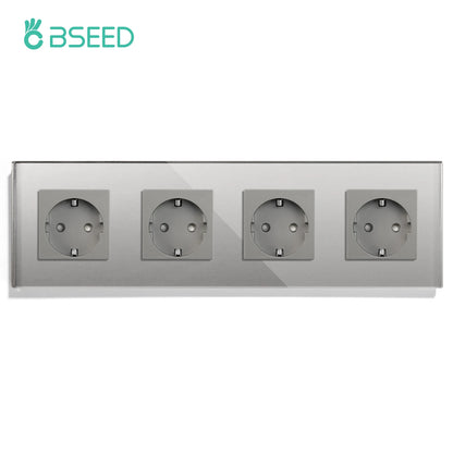 BSEED EU Wall Socket with USB-C Charging Port – Glass Panel 16A
