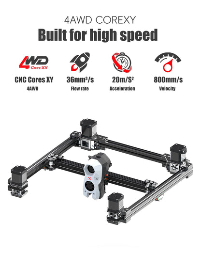 SIBOOR Voron Trident 3D Printer Kit – 4AWD, All HIWIN Rails, CNC Metal CoreXY