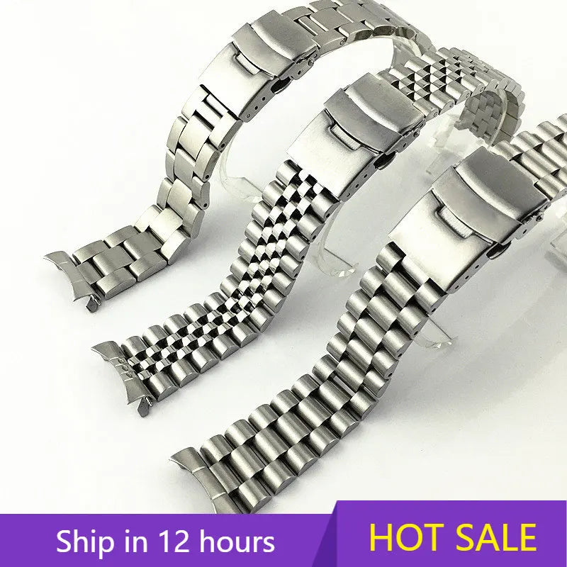 Solid Stainless Steel Jubilee Bracelet for Seiko SKX007 / SKX009 / SRPD – 20/22mm Curved End