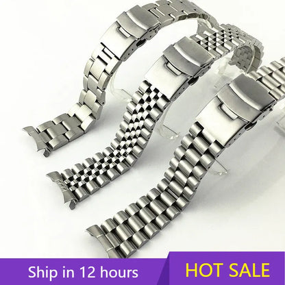 Solid Stainless Steel Jubilee Bracelet for Seiko SKX007 / SKX009 / SRPD – 20/22mm Curved End