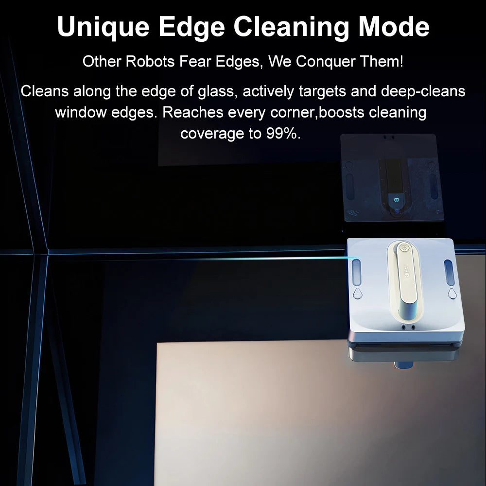 ABIR WD9 Robot Window Vacuum Cleaner – 9000Pa, 4-Way Water Spray, Laser Sensor, Wet & Dry