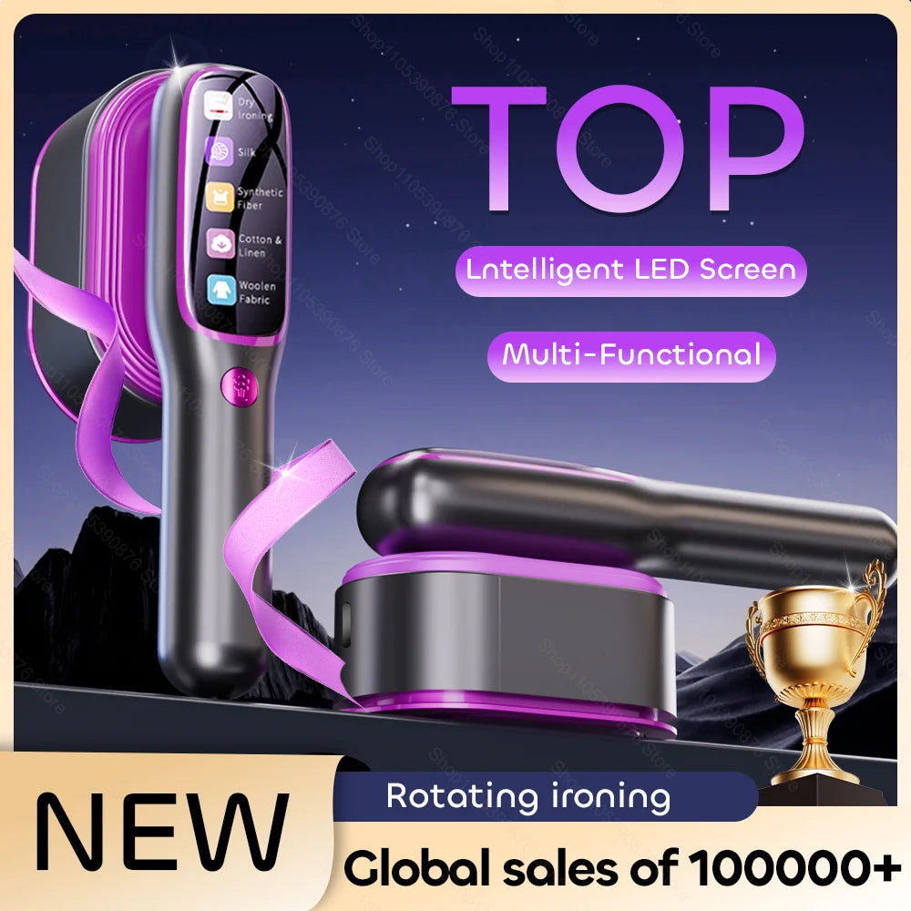 Mini Portable Steam Iron – Handheld Garment Steamer, Wet & Dry, Foldable | EU Plug | CENRR