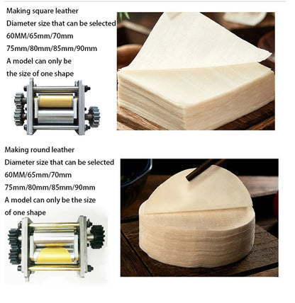 Electric Dumpling Wrapper Machine – 110V/220V, Round & Square Wonton Skin Maker, Commercial
