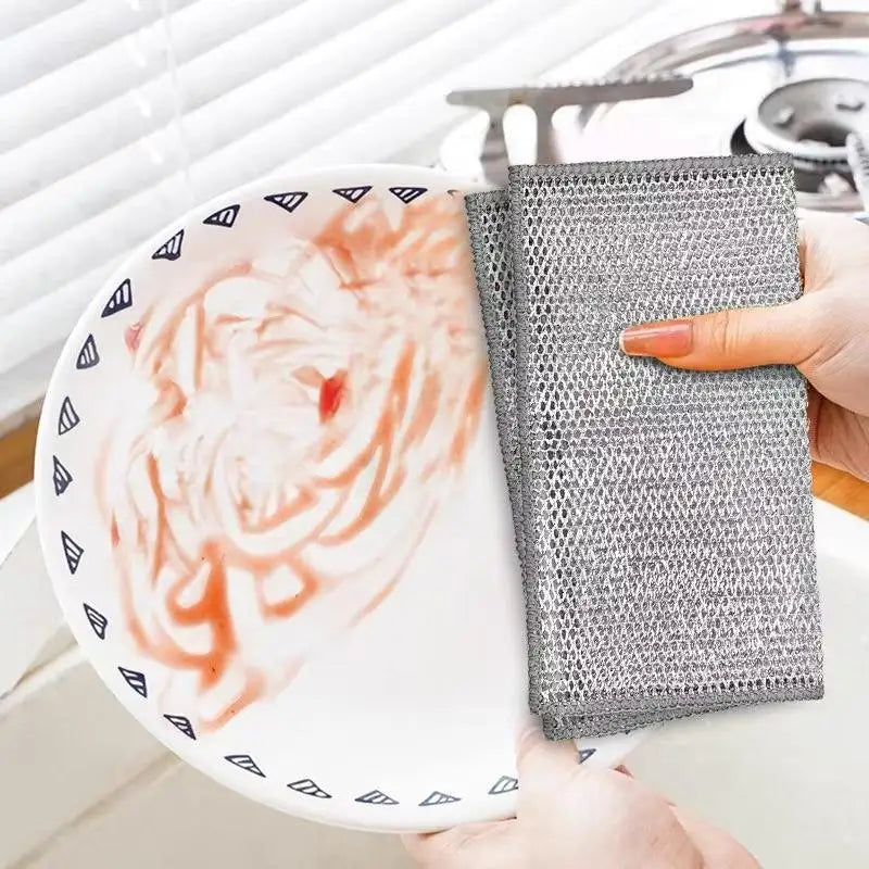 Multipurpose Wire Microfiber Dishcloth – Non-Scratch