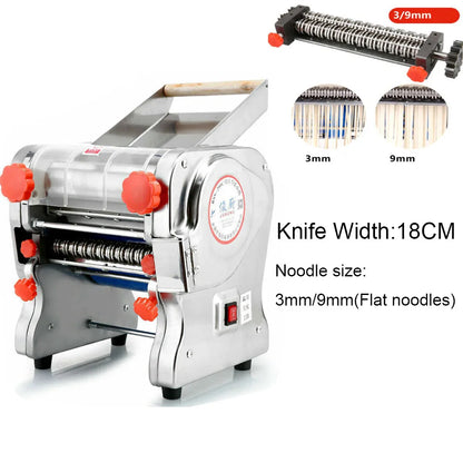 550W Electric Pasta & Noodle Maker Machine – Stainless Steel Dual Knife