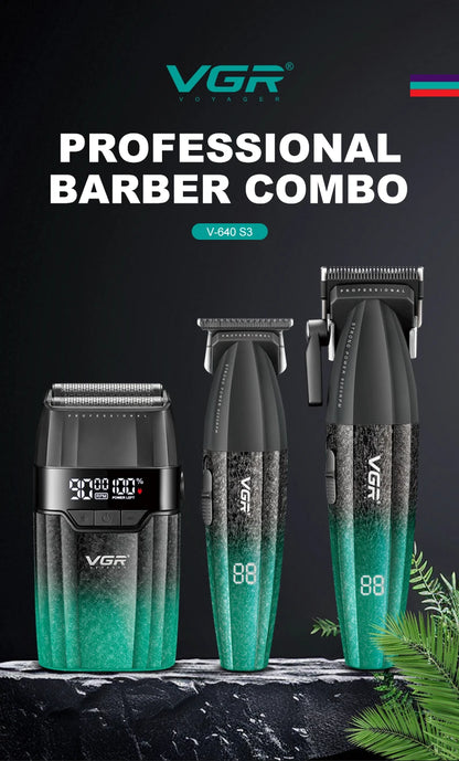 VGR V-640 Professional Hair Clipper | 9000 RPM | Cordless | Metal Body | Men's Trimmer