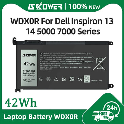 SKOWER Dell Vostro & Inspiron Replacement Battery WDX0R 42Wh — 5468 5471 5568 7368 7460 7472
