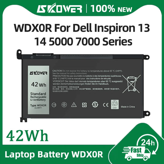 SKOWER Dell Vostro & Inspiron Replacement Battery WDX0R 42Wh — 5468 5471 5568 7368 7460 7472