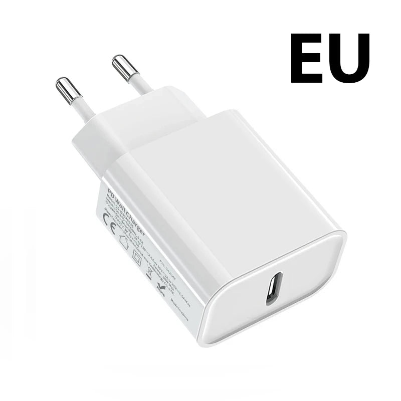 40W USB-C Fast Charger - Dual Port PD Quick Charge Wall Adapter