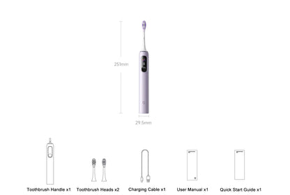MIJIA Sonic Electric Toothbrush Pro – Smart 4 Modes, LED Screen, Travel Lock, IPX8, Long Battery Life