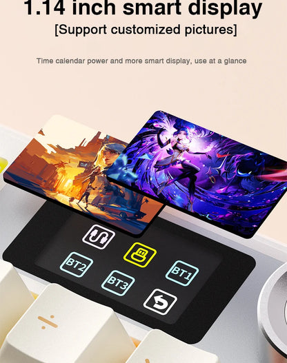 AULA F108Pro Wireless Mechanical Keyboard – Bluetooth, Gasket, Hot-Swap, TFT Display, RGB, 98 Keys