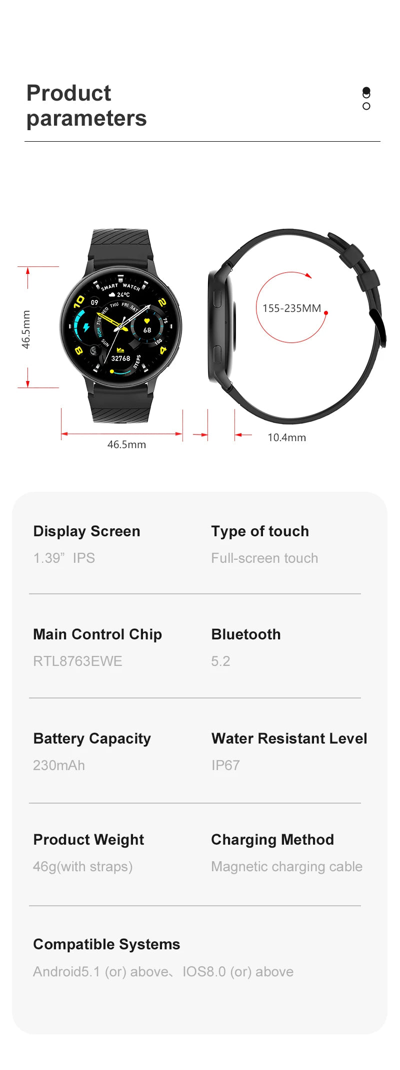 LIGE Bluetooth Smart Watch for Women – Custom Dial, Sport Fitness Tracker, iOS & Android (2026)