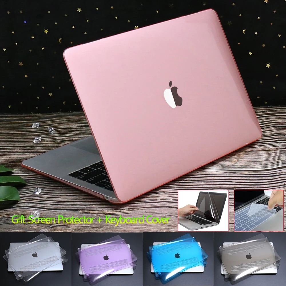 MacBook Pro 14" & 16" Crystal Hard Case – M5 M4 M3 M2 M1 Matte & Transparent Cover