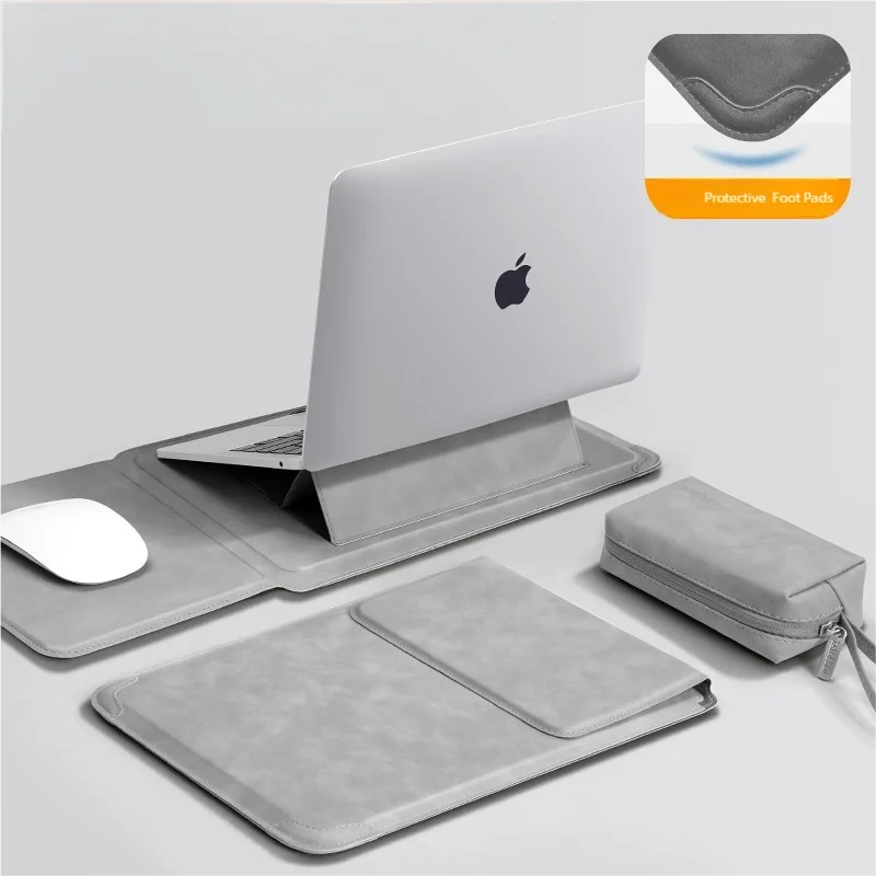 TAIKESEN Laptop Sleeve Case with Stand – PU, 13–16 Inch, for MacBook Air/Pro, Huawei, HP, Dell (Unisex)