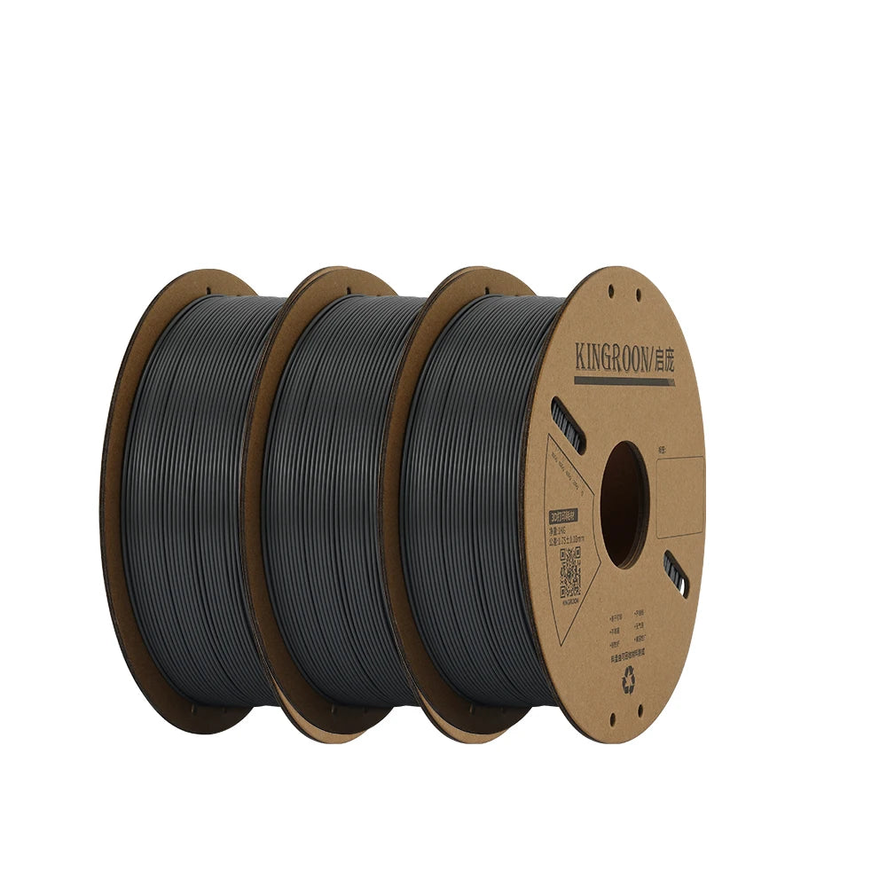 KINGROON PLA Filament 1.75mm – 5 or 10 Rolls, Mixed Colors, No Bubble