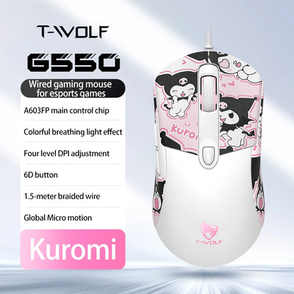 OBAME Wired Gaming Mouse – 6-Key RGB Backlight, Anti-Slip Sticker Design
