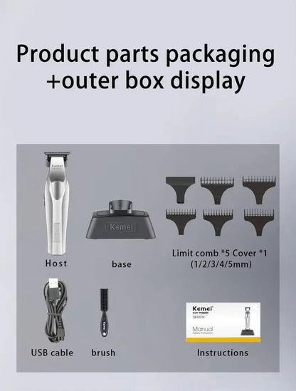 Kemei KM-3023 Professional Hair Clipper – 0mm Rechargeable Trimmer