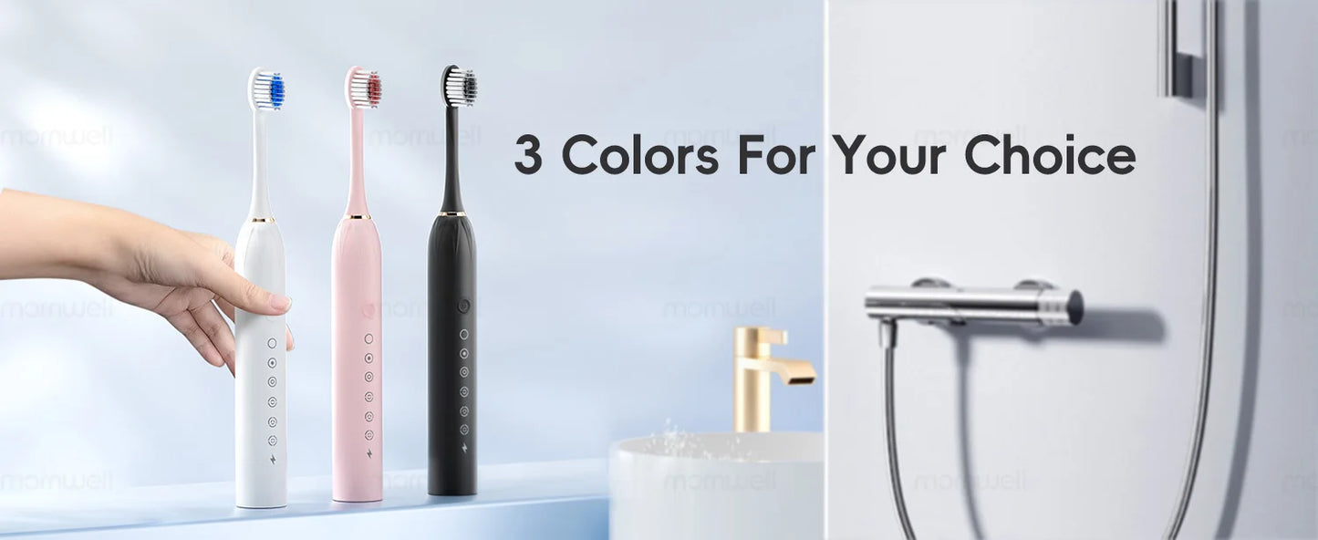 Mornwell D52 Portable Water Flosser + X3 Electric Toothbrush Combo – 4 Modes, 300ml Tank, Rechargeable, Travel-Ready