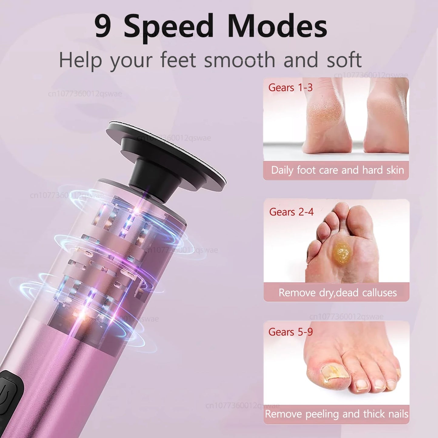 Electric Foot File Rechargeable – Pedicure Callus & Dead Skin Remover for Heels