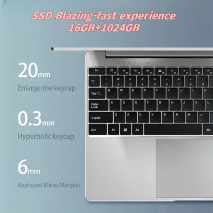 Ultra Slim 14.1" Laptop – Intel N3700, Up to 16GB RAM, Up to 2TB SSD, Win 11