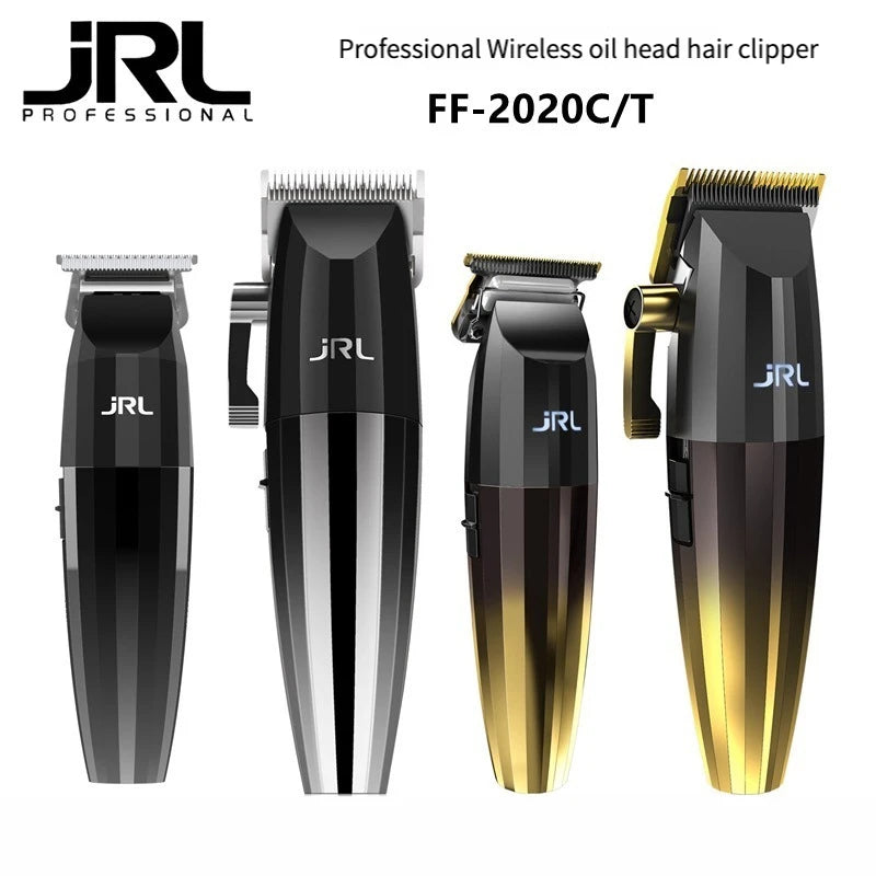 JRL 2020C/T Professional Hair Clipper – Gold & Silver, Barber Set Options