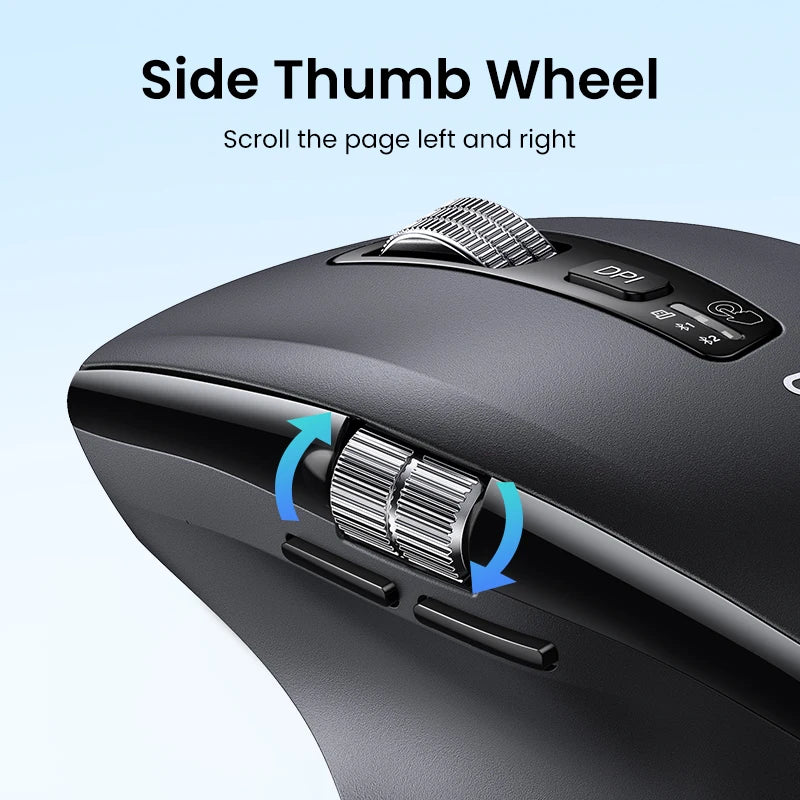 UGREEN Hyper-Fast Scroll Wireless Mouse – BT5.4 & 2.4G, 5000 DPI, Ergonomic for MacBook & PC
