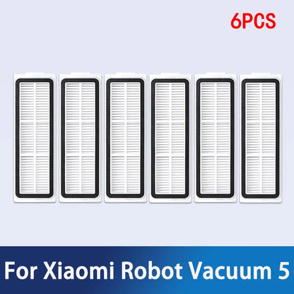 Xiaomi Robot Vacuum 5 / OV31GL Replacement Parts | Main Brush, Side Brush, HEPA Filter, Mop, Dust Bag