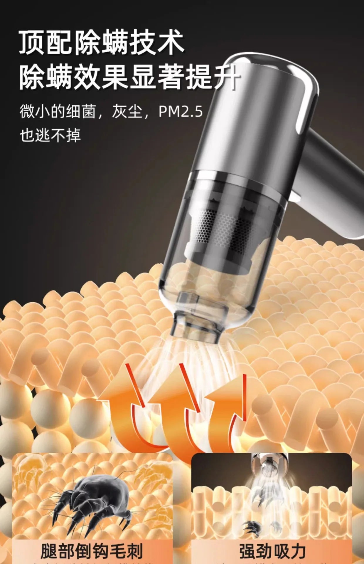 Portable R.E.D. Shopping mini wireless car vacuum cleaner with 80W power, handheld design, blow and vacuum functions.