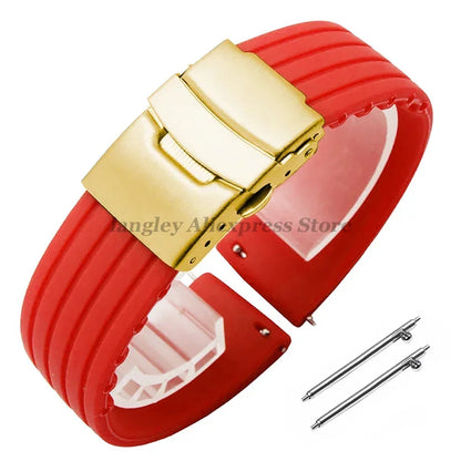 Quick Release Silicone Watch Strap 18–24mm – For Huawei, Seiko, Omega, Fossil & More