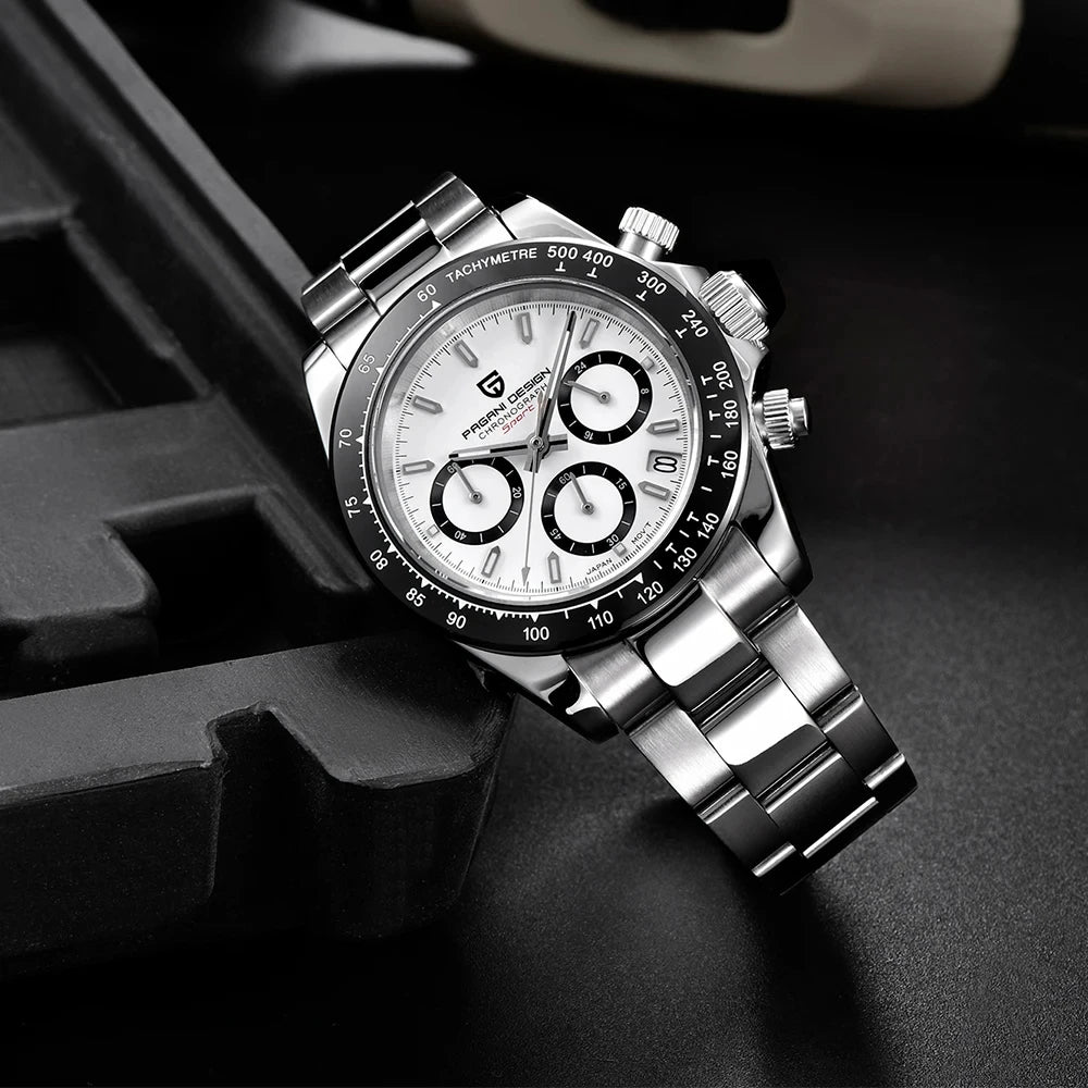 PAGANI DESIGN PD1644 Men's Quartz Chronograph Watch – Sapphire Crystal, 100M Water Resistant