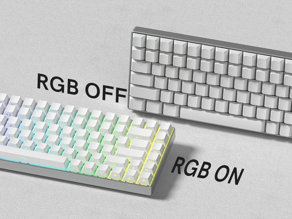 Cherry Profile PBT Keycaps 133+ Keys – White Side-Printed Shine-Through for MX Switches