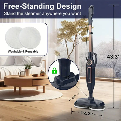 Steam Mop Cleaner 10-in-1 – Rotating Pad, 1300W, Hardwood & Laminate Floor
