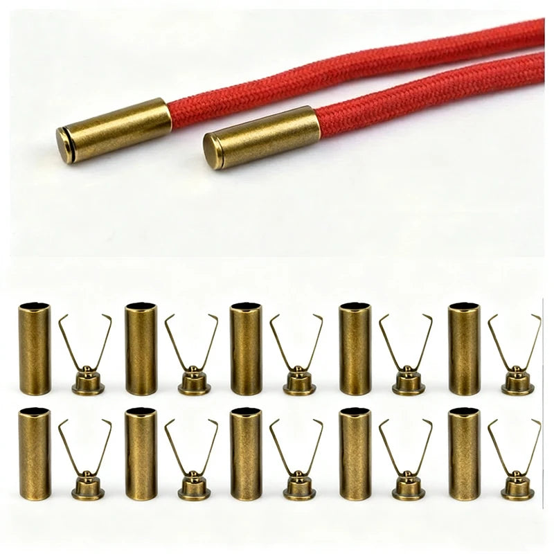 Heavy Duty Metal Cord Locks 10-Pack | Adjustable Clips for Shoelaces, Bags & Hoodies