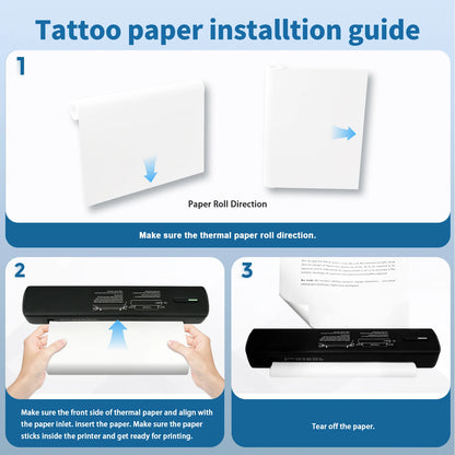 Portable A4 Wireless Inkless Thermal Printer – Bluetooth, 300DPI, 20ppm, Android & iOS