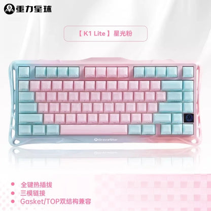 GravaStar K1 Wireless Gaming Keyboard | Tri-Mode BT/2.4GHz/USB | Long Battery | Custom Mechanical | RGB