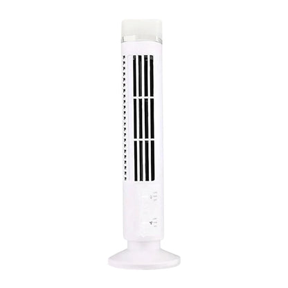 LED Bladeless Tower Fan — 90° Oscillating, USB Powered, Quiet, Desk Fan with Light, Home & Office