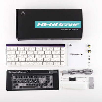 AULA Hero68 HE Magnetic Gaming Keyboard – 65% ANSI, Wired, Hall Effect Switches