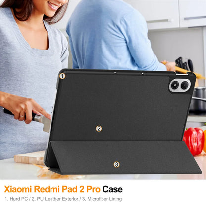 Smart Case for Xiaomi Redmi Pad 2 Pro 12.1" (2025) | Folding Flip Stand | Auto Sleep/Wake | Tablet Cover