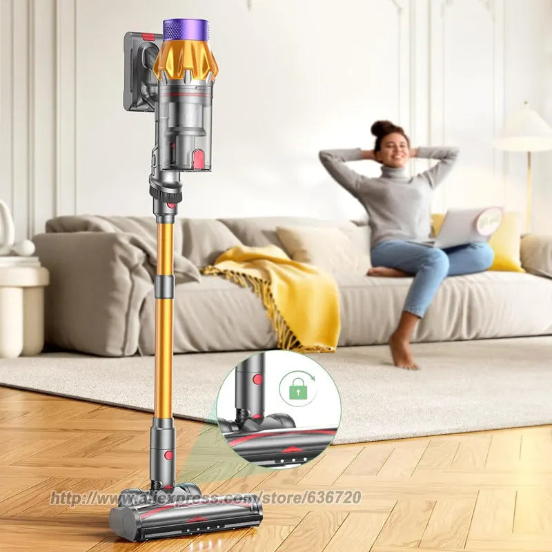 V18 Cordless Stick Vacuum Cleaner – 550W, 45kPa Suction, Touch Screen, Self-Standing, Wall Mount Charging | EU/US/UK/AU
