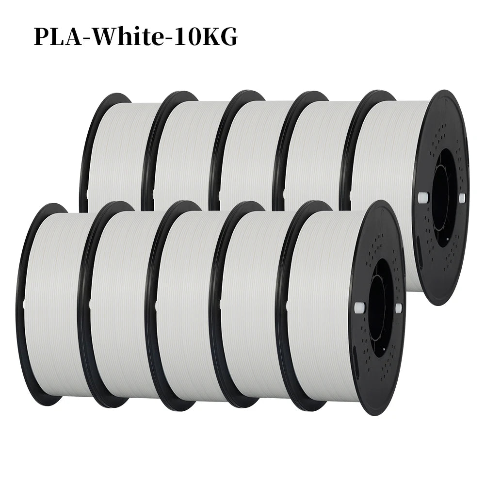 Multicolor PLA 3D Printer Filament – 10KG, 1.75mm, 10 Rolls x 1KG, Free Shipping