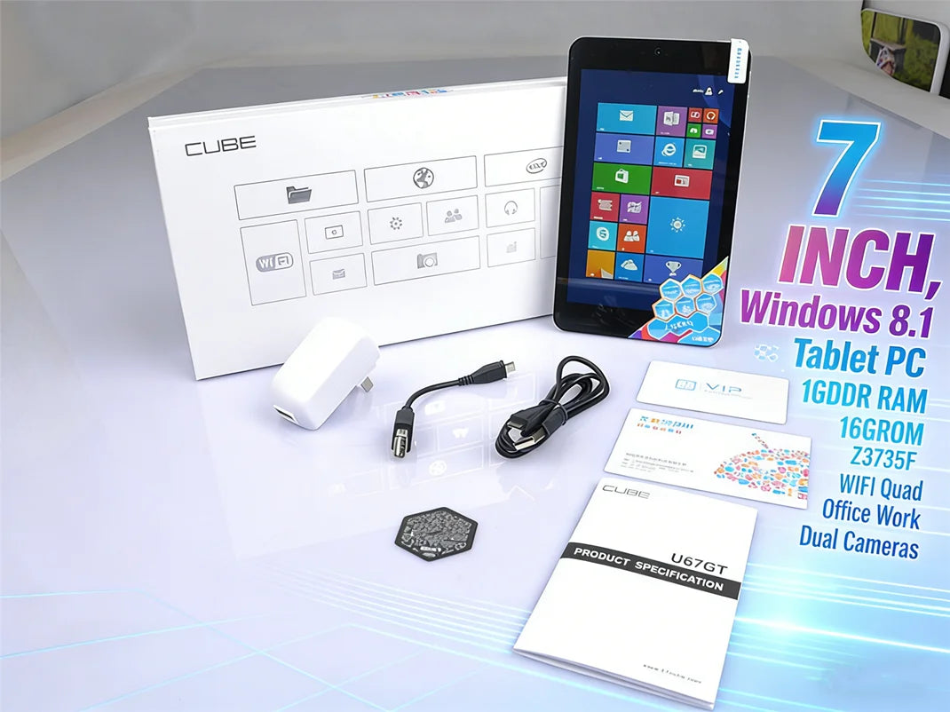 Jumper 7" Windows 8.1 Tablet – Intel Z3735f Quad Core, 1GB RAM, 16GB, WiFi, Dual Camera
