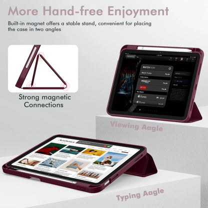 Magnetic Flip Smart Stand iPad Case with Pencil Holder – 11" 2025 / 10.9" 2022