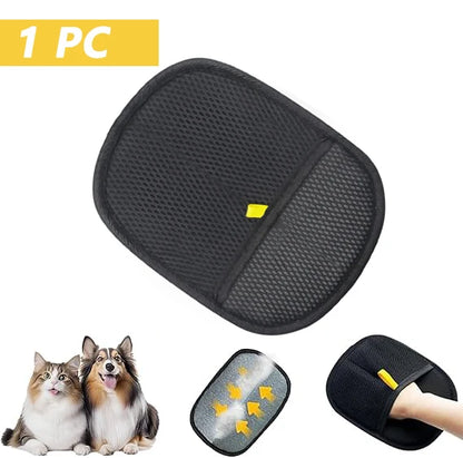 Reusable Static Pet Hair Removal Gloves | Double-Sided Grooming & Cleaning Tool