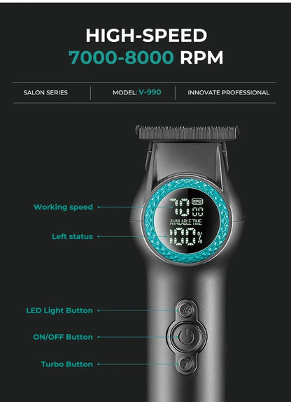 VGR V-990 Professional Hair Clipper – Gold & Black, With or Without Box